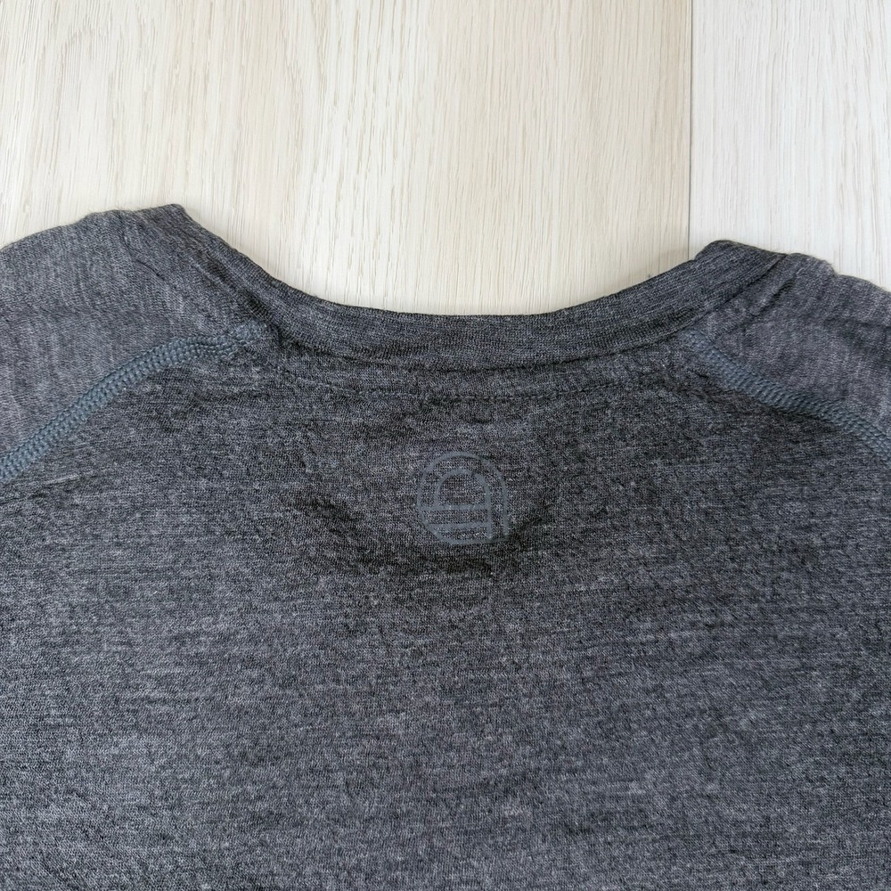 Woolly Men's 100% Merino Wool Short Sleeve Gray Tee T-Shirt Size L Large - Picture 9 of 11